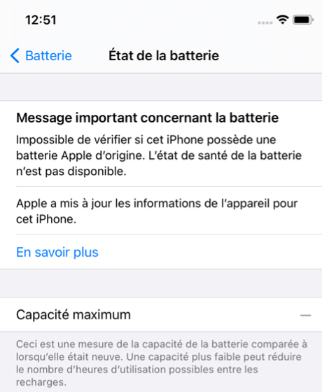 Batterie iPhone XS Max Sans BMS, 3174mAh - Garantie sans message d'erreur -  Français