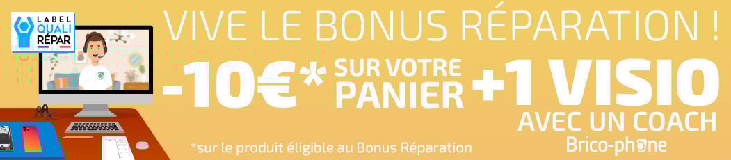 bonus réparation -10 euros Brico-phone