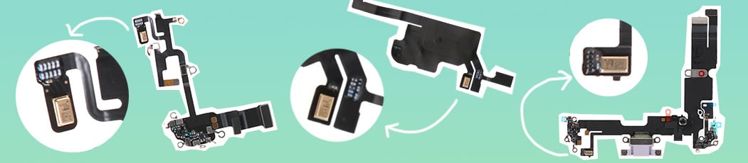 position du micro sur les pièces détachées