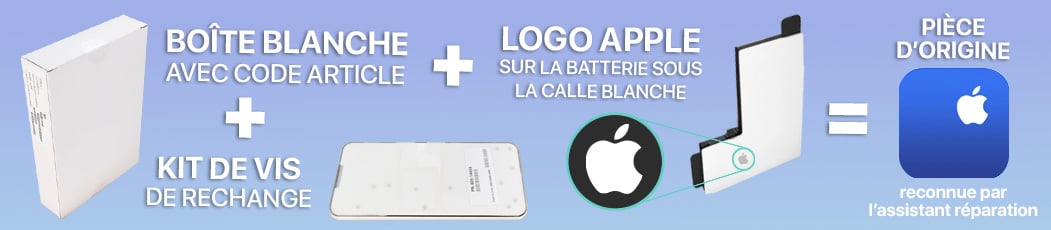 critères pour batterie originale apple