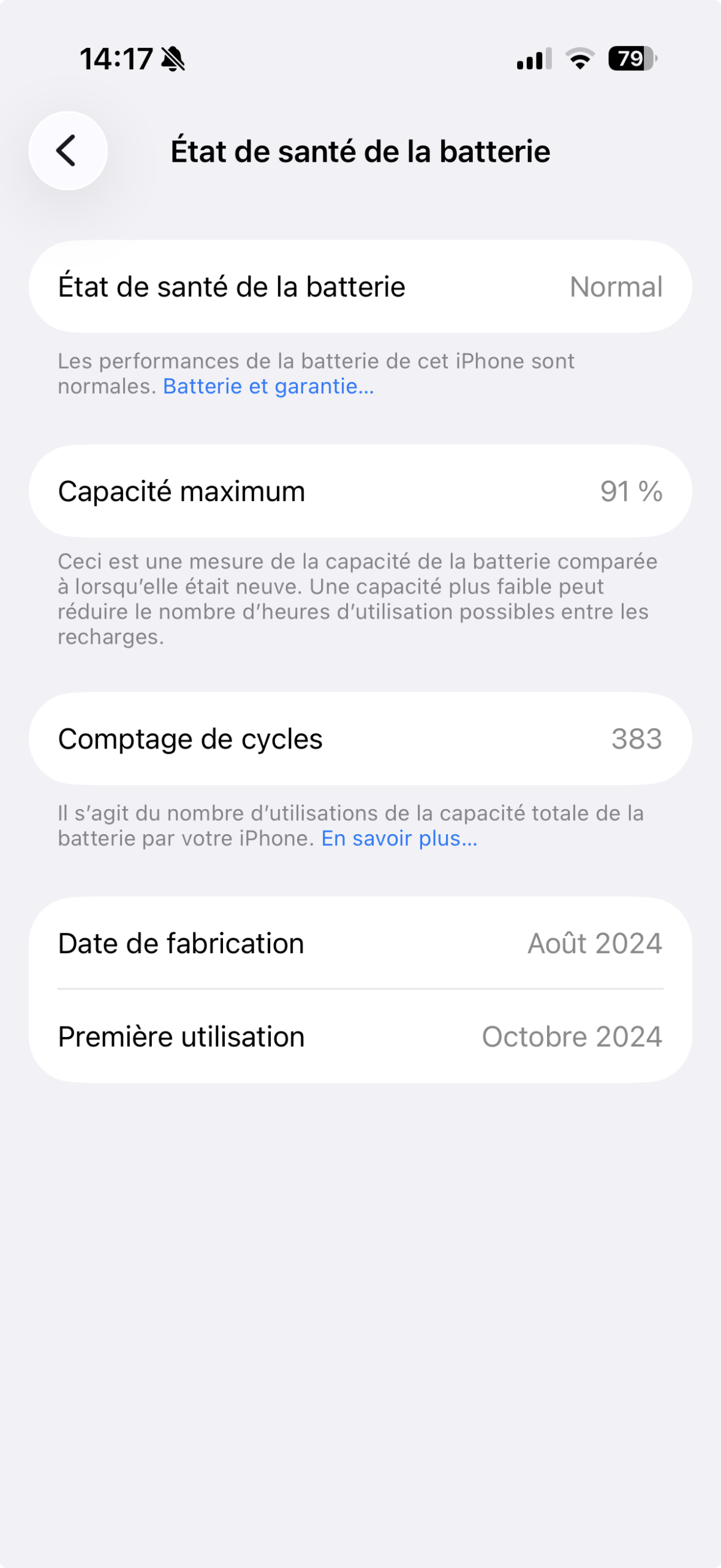 état batterie iPhone