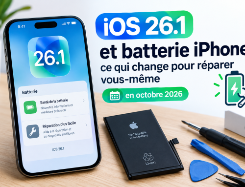 iOS 26.1 et batterie iPhone : ce qui change pour réparer vous-même en octobre 2026